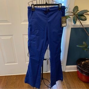 New Wonder Flex wink Galaxy Blue Women scrub bottoms XST Extra Small Tall pants